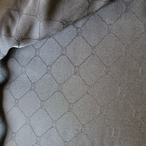 ST. JOHN COLLECTION BY MARIE GRAY Leather Jacket with Satin Ruffled Edges Sz 14 - Picture 9 of 16